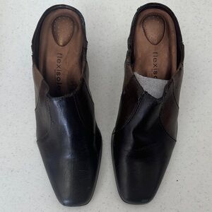 Flexi Two-Tone Leather Heels